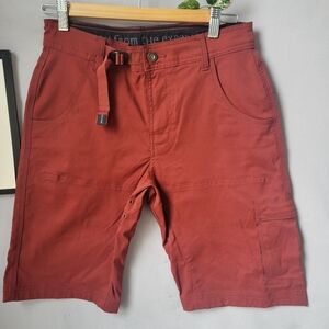 Prana Men's Stretch Zion Nylon Hiking Short 12" Maple Rust 28